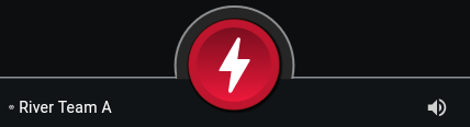 A red circle with a white lightning bolt in the middle Description automatically generated
